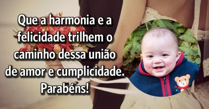 Que a harmonia e a felicidade trilhem o caminho dessa união