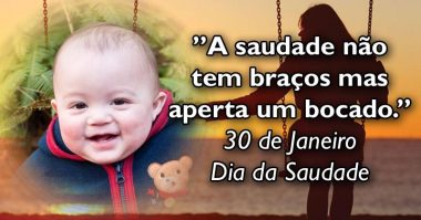 A saudade não tem braços mas aperta um bocado