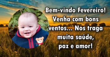 Venha com bons ventos e nos traga muita saúde, paz e amor